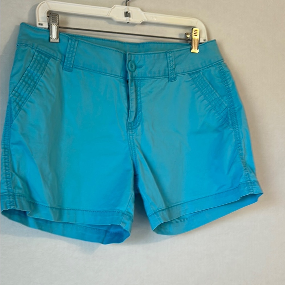 Maurice’s Womens Blue Faux Back Pockets Booty Shorts. Size  9/10